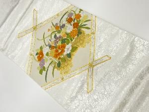 花籠模様刺繍袋帯
